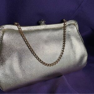 Vintage Golden Mettalic clutch